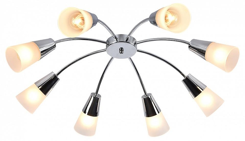 Люстра Escada Aqu1leg1a 1100/8P Chrome цвет плафона/подвески Белый, цвет арматуры Хром