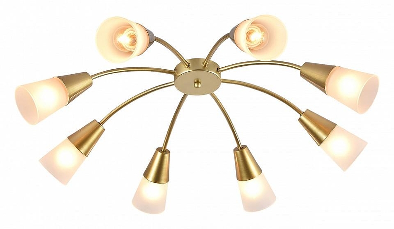 Люстра Escada Aqu1leg1a 1100/8P Gold цвет плафона/подвески Белый, цвет арматуры Золото