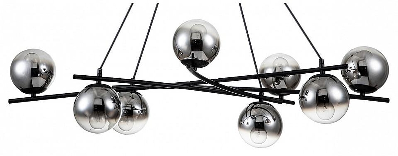 Люстра Escada Balance 1119/8S Black цвет плафона/подвески Дымчатый, цвет арматуры Черный