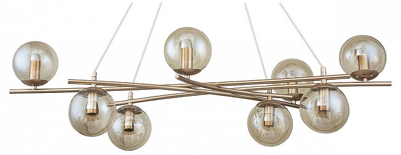 Люстра Escada Balance 1119/8S Gold цвет плафона/подвески Прозрачный, Оранжевый, цвет арматуры Золото