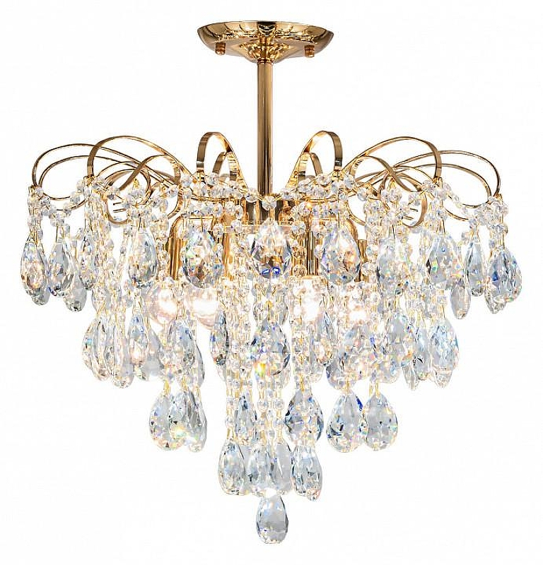 Люстра Escada Crown 682/6PL цвет плафона/подвески Прозрачный, цвет арматуры Золото