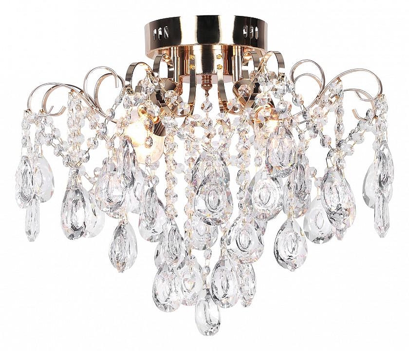 Люстра Escada Gertrude 1120/4PL Gold цвет плафона/подвески Прозрачный, цвет арматуры Золото