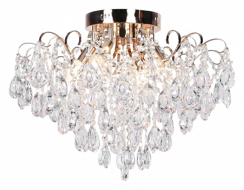 Люстра Escada Gertrude 1120/6PL Gold цвет плафона/подвески Прозрачный, цвет арматуры Золото