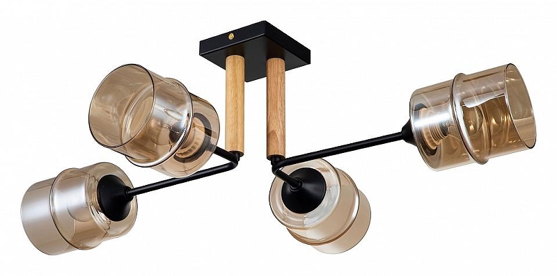 Люстра Escada Mondr1an 699/4P цвет плафона/подвески Оранжевый, цвет арматуры Коричневый, Черный