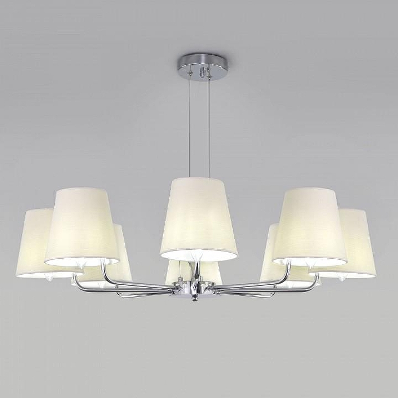 Люстра Eurosvet Amaretto 60155/8 хром цвет плафона/подвески Бежевый, цвет арматуры Хром