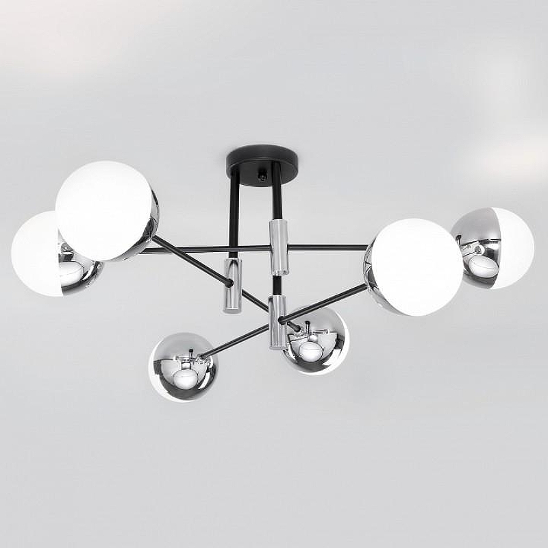 Люстра Eurosvet Nuvola 70129/6 хром цвет плафона/подвески Белый, Хром, цвет арматуры Хром