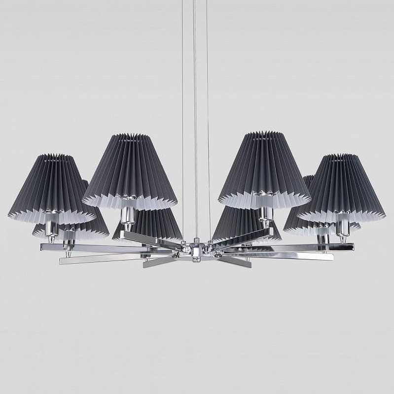 Люстра Eurosvet Peony 60136/8 хром/графит цвет плафона/подвески Графит, цвет арматуры Хром
