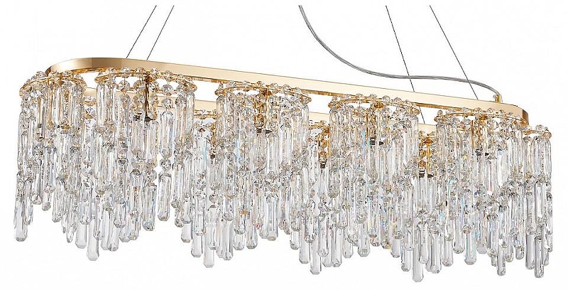 Люстра Favourite Diadem 4724-10P цвет плафона/подвески Прозрачный, цвет арматуры Золото
