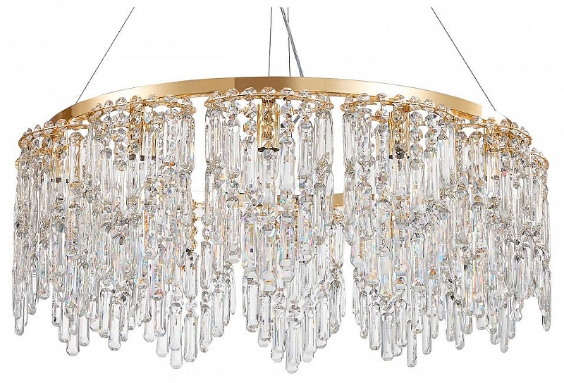 Люстра Favourite Diadem 4724-12P цвет плафона/подвески Прозрачный, цвет арматуры Золото