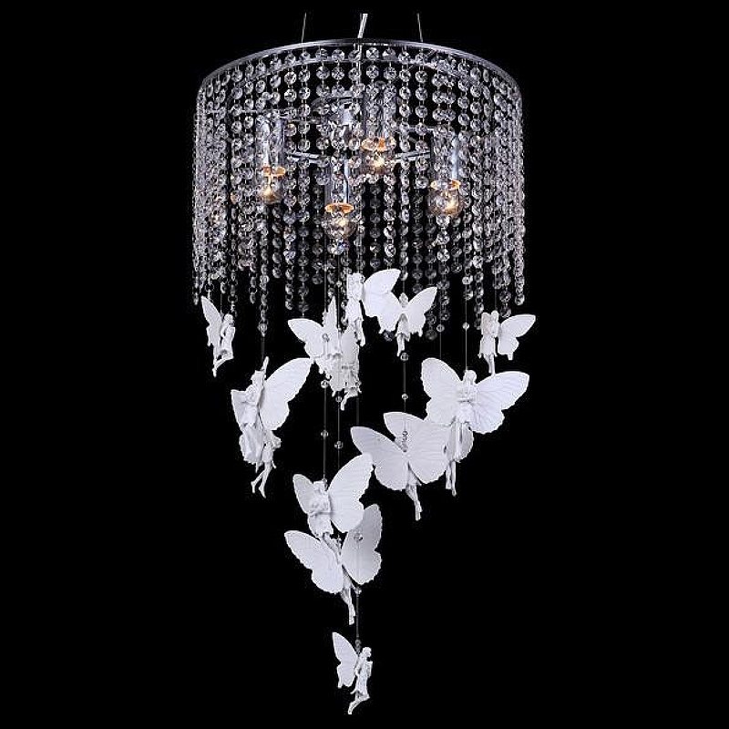 Люстра Favourite Fairies 1165-4PC цвет плафона/подвески Белый, Прозрачный, цвет арматуры Хром