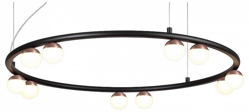 Люстра Favourite Knopp 4320-10P цвет плафона/подвески Белый, цвет арматуры Черный
