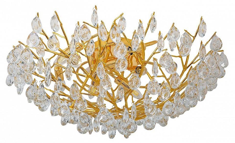 Люстра Favourite Pluvia 4162-10C цвет плафона/подвески Прозрачный, цвет арматуры Золото