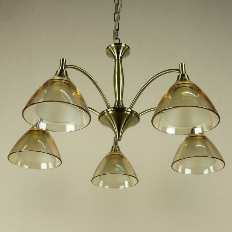 Люстра Florex на цепи модерн Е14 5*60W (L.0146/5 BRONZO CHIARO)