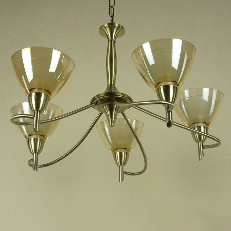 Люстра Florex на цепи модерн Е14 5*60W (L.0292/5 BRONZO CHIARO)