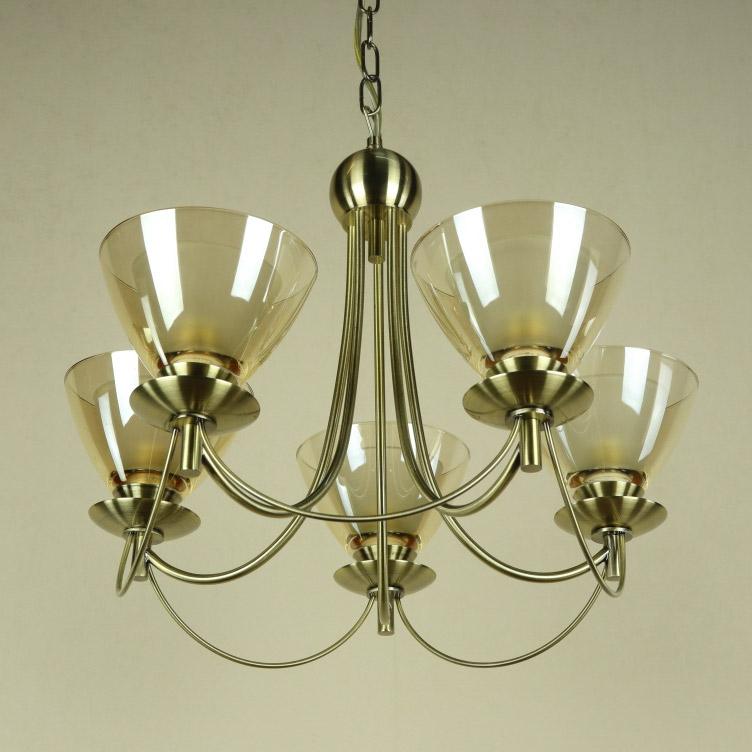 Люстра Florex на цепи модерн Е14 5*60W (L.4008/5 BRONZO CHIARO)