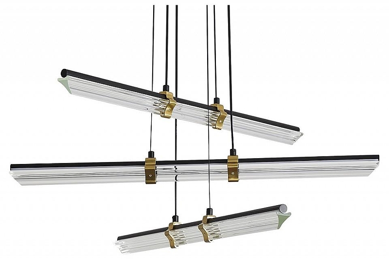 Люстра Freya Brilliance FR5557PL-L22B1 цвет плафона/подвески Прозрачный, цвет арматуры Черный
