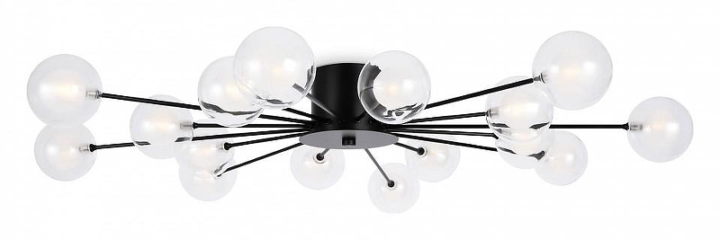 Люстра Freya Celebrity FR5242CL-16B1 цвет плафона/подвески Белый, Прозрачный, цвет арматуры Черный