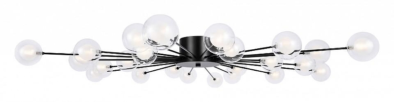 Люстра Freya Celebrity FR5242CL-24B1 цвет плафона/подвески Белый, Прозрачный, цвет арматуры Черный