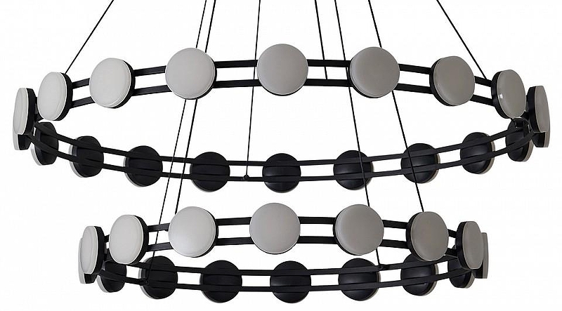 Люстра Freya Collar FR6180PL-L70B цвет плафона/подвески Белый, цвет арматуры Черный