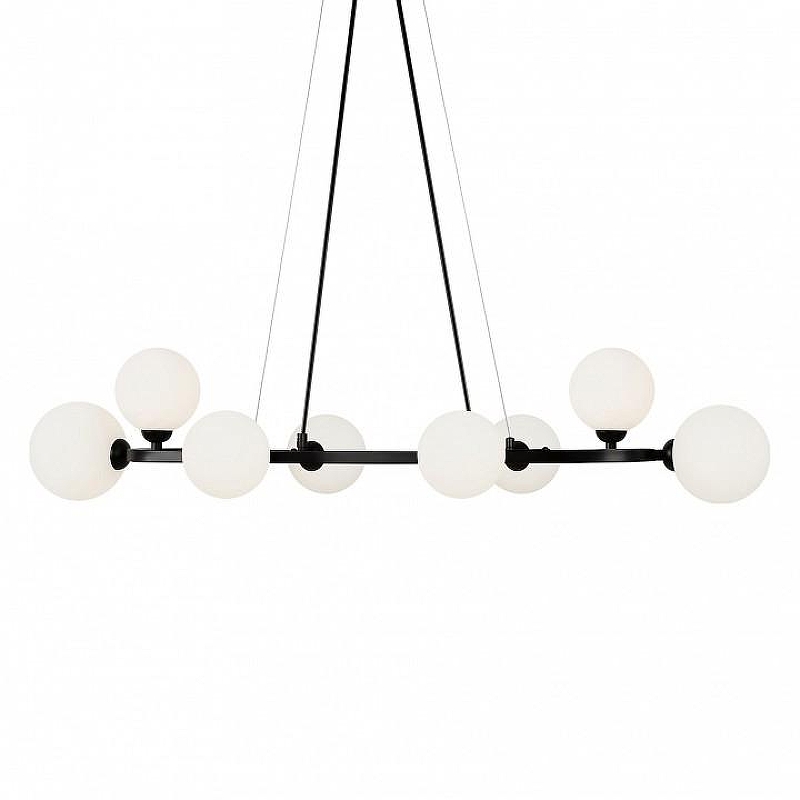Люстра Freya Globos FR5222PL-08B1 цвет плафона/подвески Белый, цвет арматуры Черный