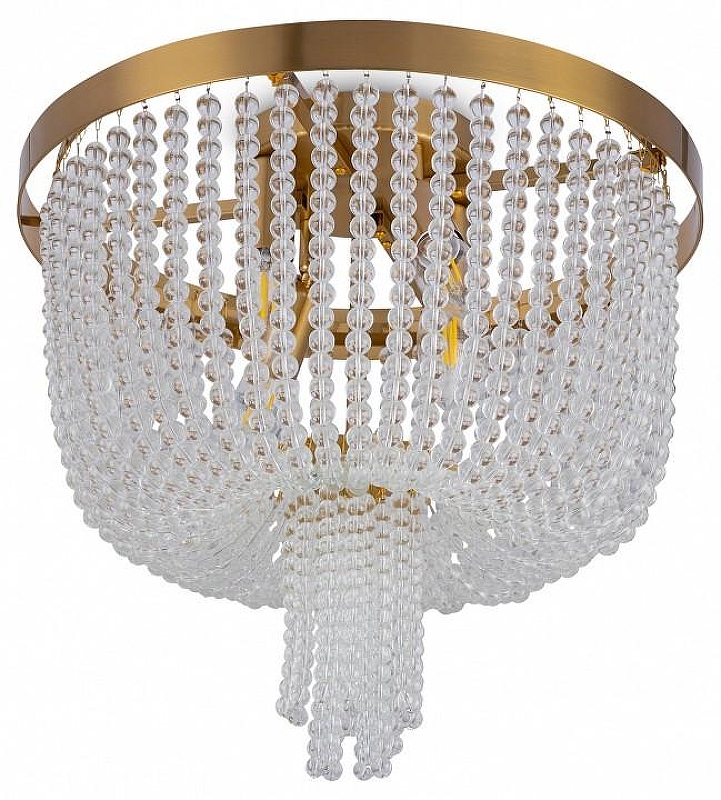 Люстра Freya Ornament FR1008CL-04BS цвет плафона/подвески Прозрачный, цвет арматуры Латунь