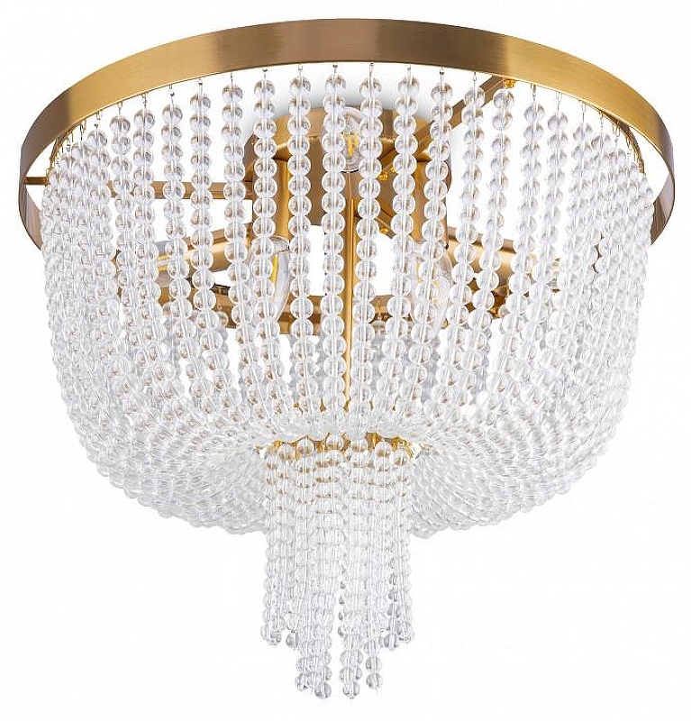 Люстра Freya Ornament FR1008CL-06BS цвет плафона/подвески Прозрачный, цвет арматуры Латунь