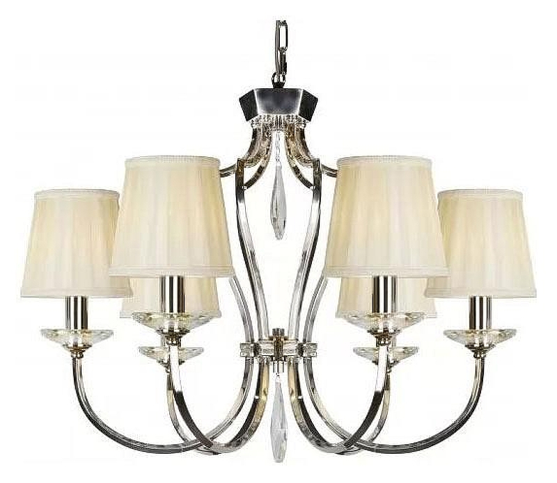 Люстра iLamp Charm P2508-6 nic цвет плафона/подвески Белый, Прозрачный, цвет арматуры Никель