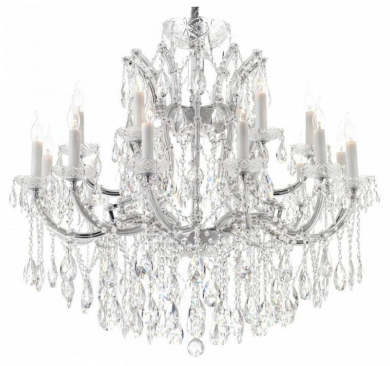 Люстра iLamp Diamond 6071-18 CR+CL цвет плафона/подвески Прозрачный, цвет арматуры Хром