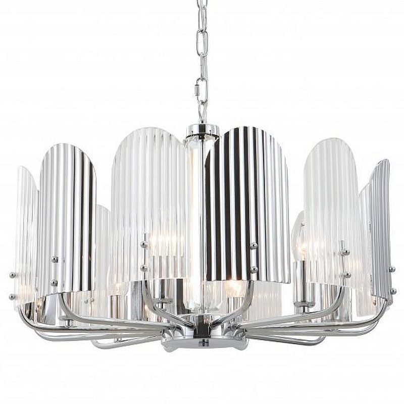 Люстра iLamp Dolce 15571-6 CR+MULT цвет плафона/подвески Прозрачный, цвет арматуры Хром