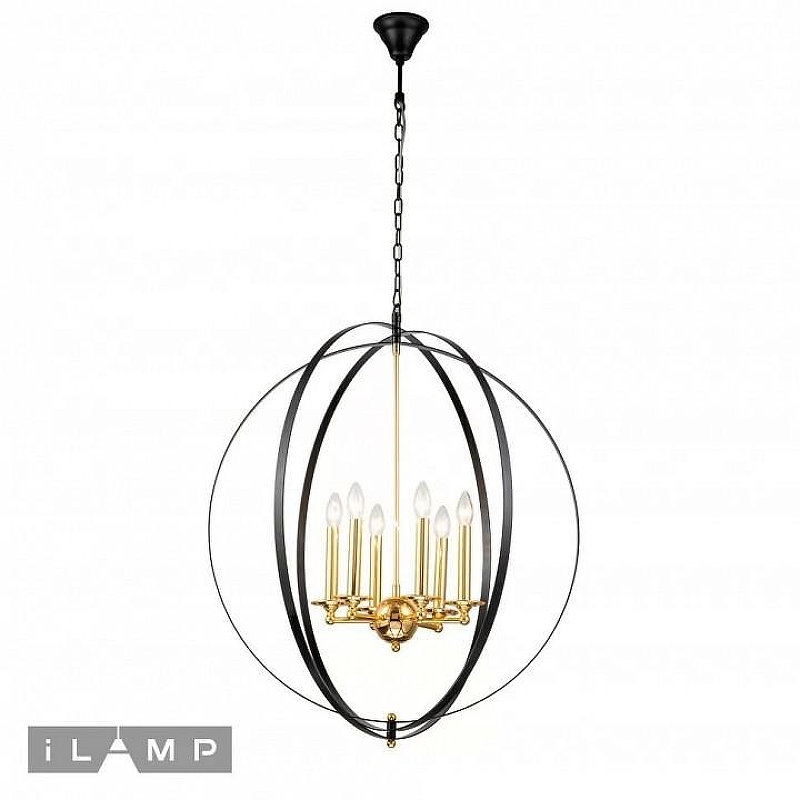 Люстра iLamp Element 9977-800 GL+BK цвет арматуры Золото, Черный