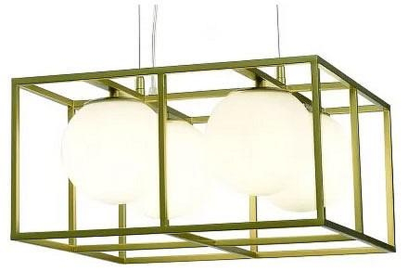 Люстра iLamp Golden P2484-4 GD цвет плафона/подвески Белый, цвет арматуры Золото