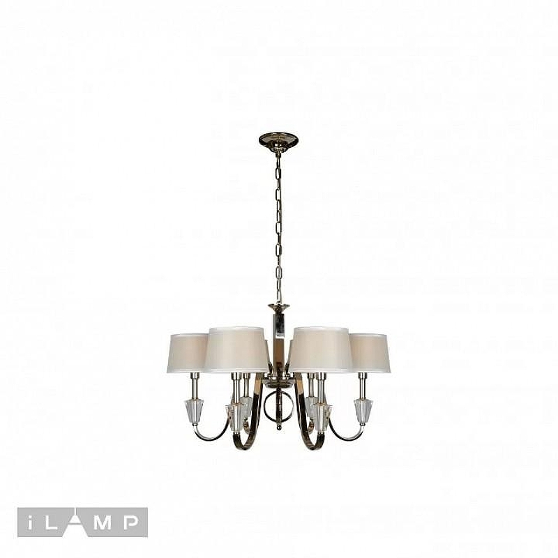 Люстра iLamp Opera 82177/6 CR цвет плафона/подвески Бежевый, цвет арматуры Прозрачный, Хром