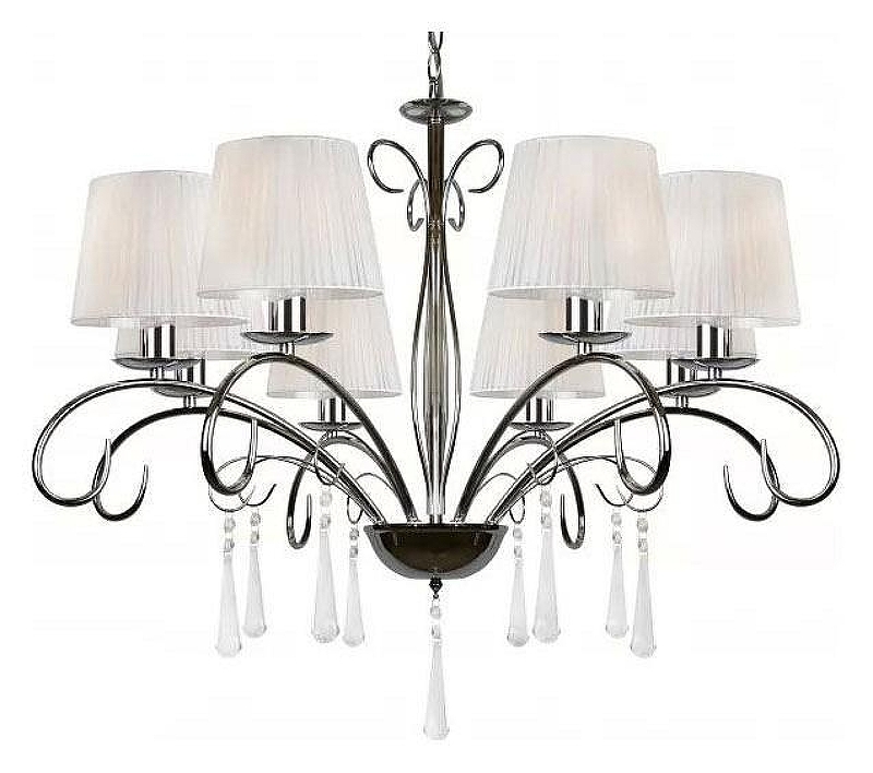 Люстра iLamp Perfection RM7006/8CR цвет плафона/подвески Белый, Прозрачный, цвет арматуры Хром