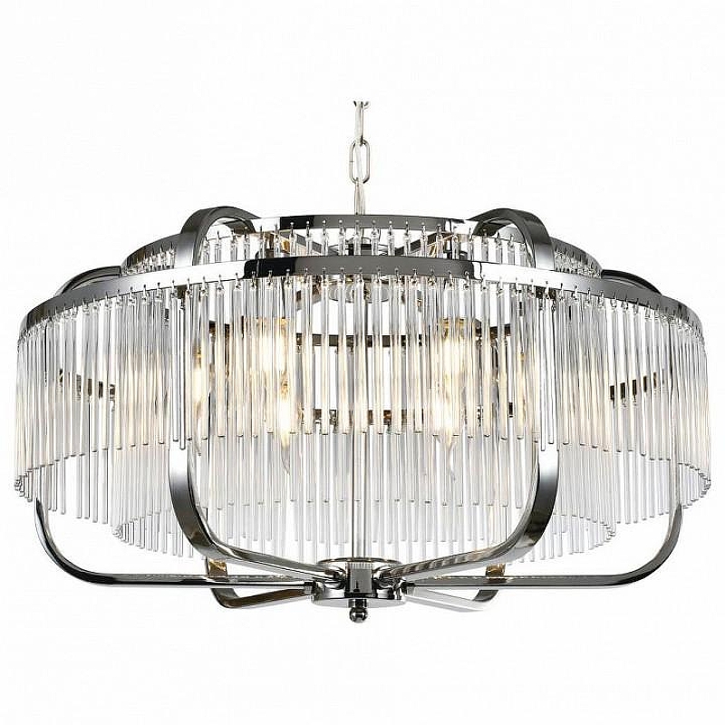 Люстра iLamp Qeens P9574-6 CR+CL цвет плафона/подвески Прозрачный, цвет арматуры Хром