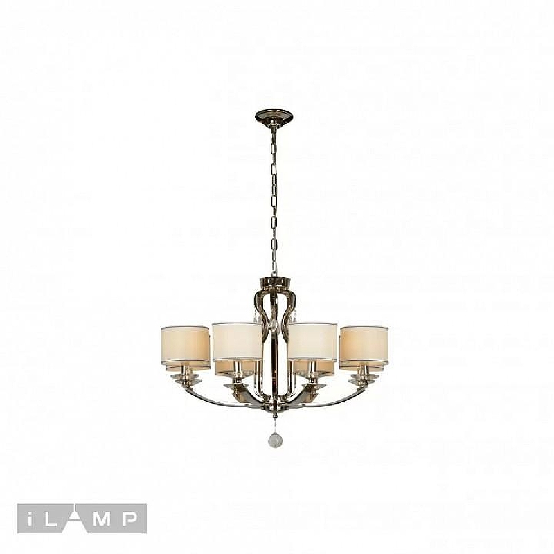 Люстра iLamp Urban 88189/8 CR цвет плафона/подвески Белый, Прозрачный, цвет арматуры Хром