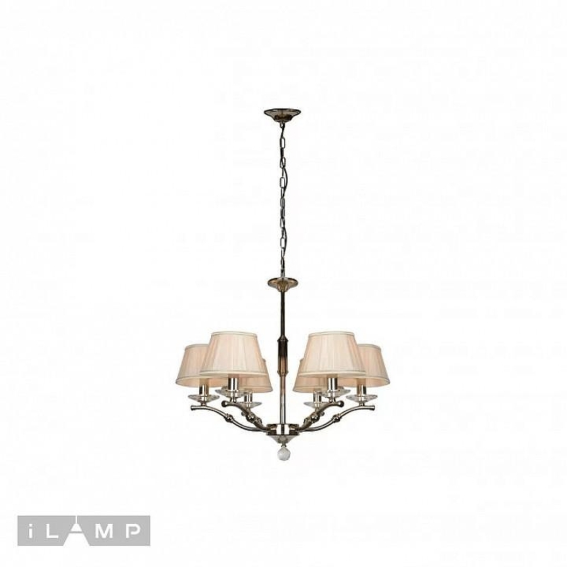 Люстра iLamp Vivaldi 85125/6 CR цвет плафона/подвески Белый, Прозрачный, цвет арматуры Хром