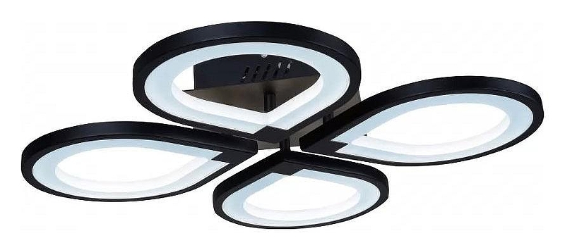 Люстра iLedex Clover 6885/4 BK цвет плафона/подвески Белый, Черный, цвет арматуры Черный