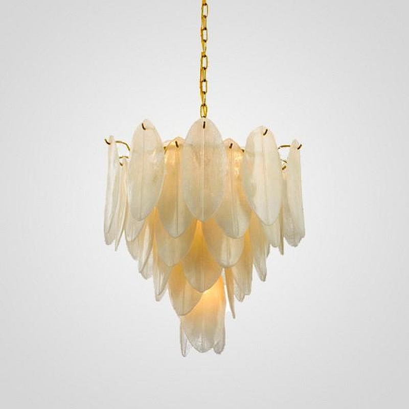 Люстра Imperiumloft Angel Style Italian Murano Glass BLOMST01 цвет плафона/подвески Белый, цвет арматуры Золото