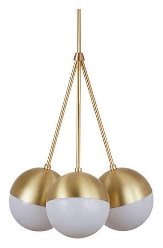 Люстра Imperiumloft Copper L1ght Chandel1er 40.1493 цвет плафона/подвески Белый, Латунь, цвет арматуры Латунь
