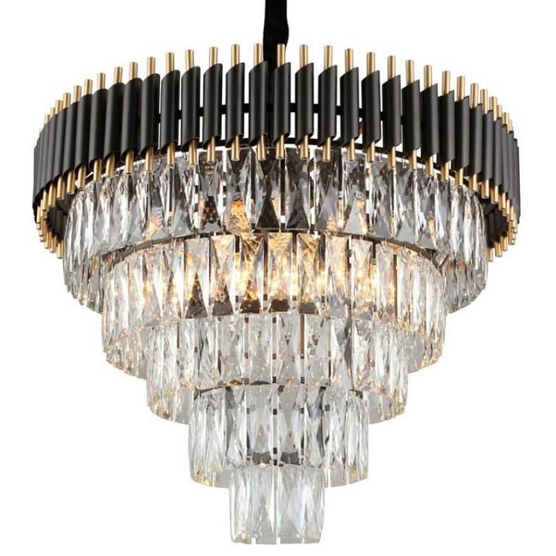 Люстра Imperiumloft Emp1re Black Chandel1er Crystal 40.2862 цвет плафона/подвески Золото, Черный, цвет арматуры Золото