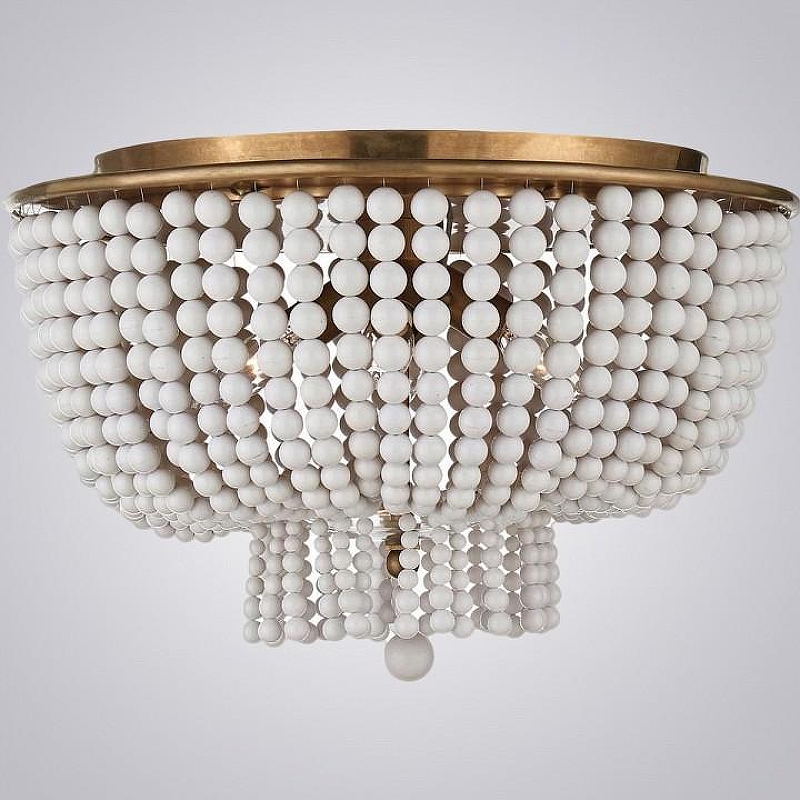 Люстра Imperiumloft JACQUELINE CLEAR FLUSH-MOUNT 40,1899 цвет плафона/подвески Белый, цвет арматуры Латунь