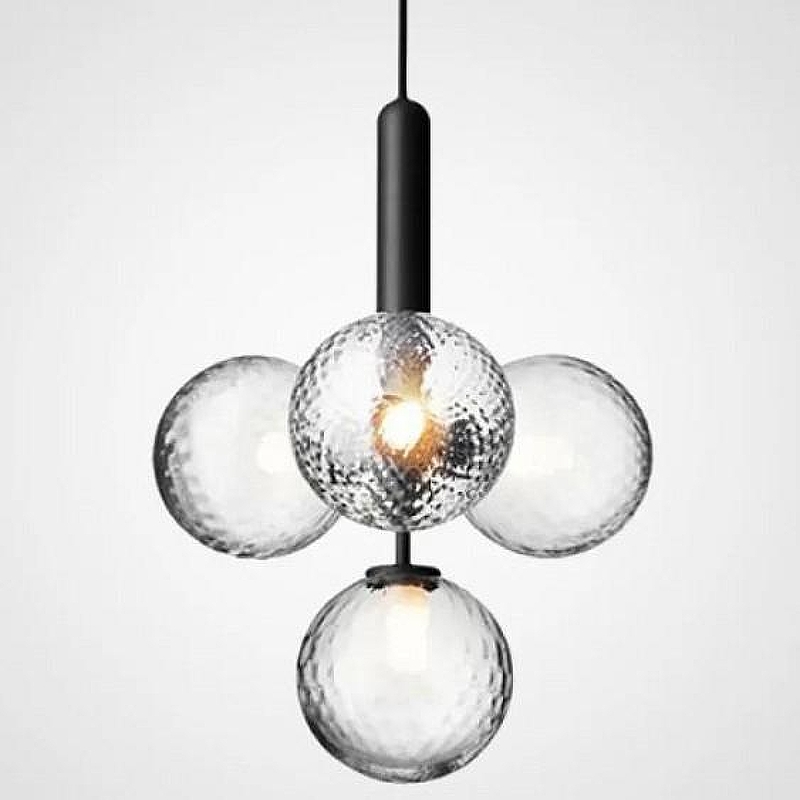 Люстра Imperiumloft Raffin01 177908-26 цвет плафона/подвески Прозрачный, цвет арматуры Черный