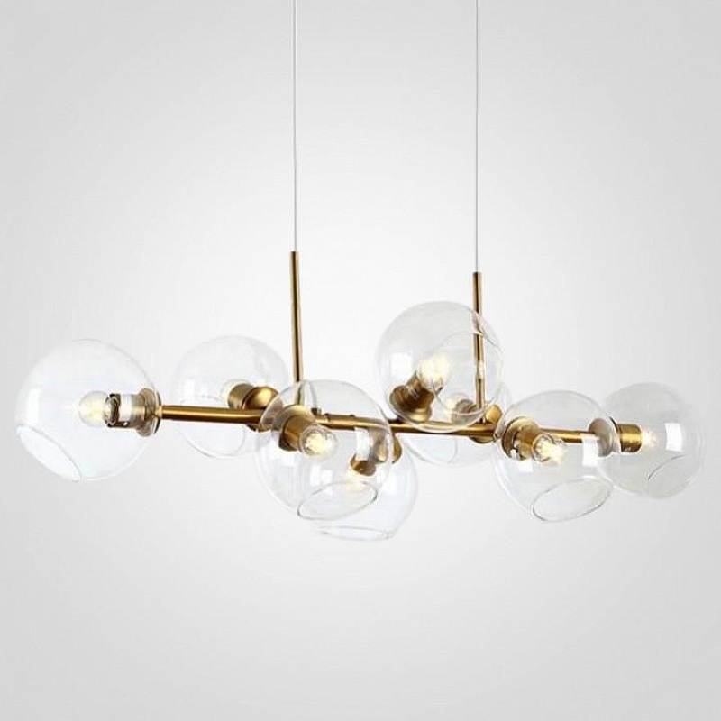 Люстра Imperiumloft Staggered Glass Chandel1er 8 40.2211 цвет плафона/подвески Прозрачный, цвет арматуры Золото
