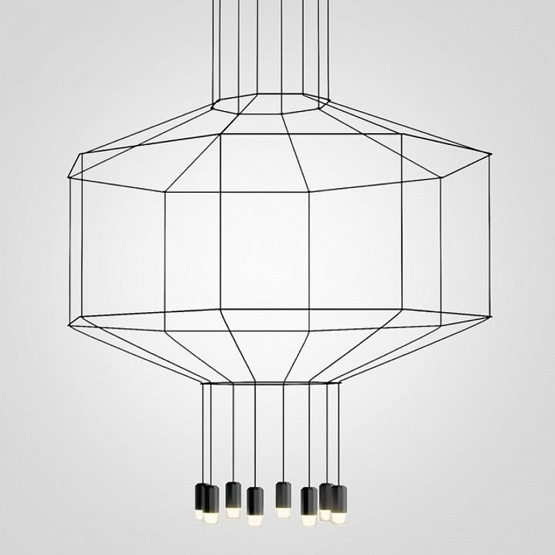 Люстра Imperiumloft Vibia Wireflow 40,1634 цвет плафона/подвески Прозрачный, цвет арматуры Черный