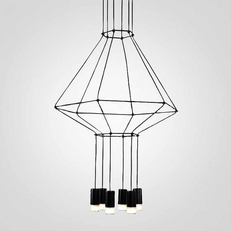 Люстра Imperiumloft Vibia Wireflow 40,1641 цвет плафона/подвески Прозрачный, цвет арматуры Черный