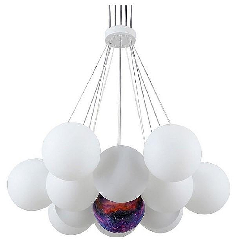 Люстра Kink Light Алди 08475-13,01 цвет плафона/подвески Белый, цвет арматуры Белый
