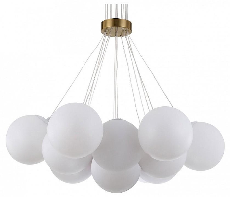 Люстра Kink Light Алди 08475-13,20 цвет плафона/подвески Белый, цвет арматуры Бронза