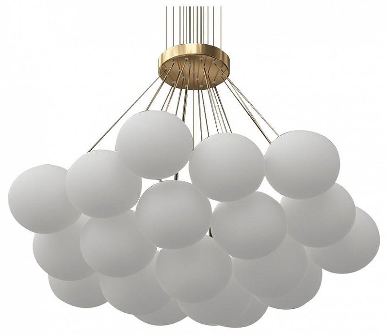 Люстра Kink Light Алди 08475-19,20 цвет плафона/подвески Белый, цвет арматуры Бронза