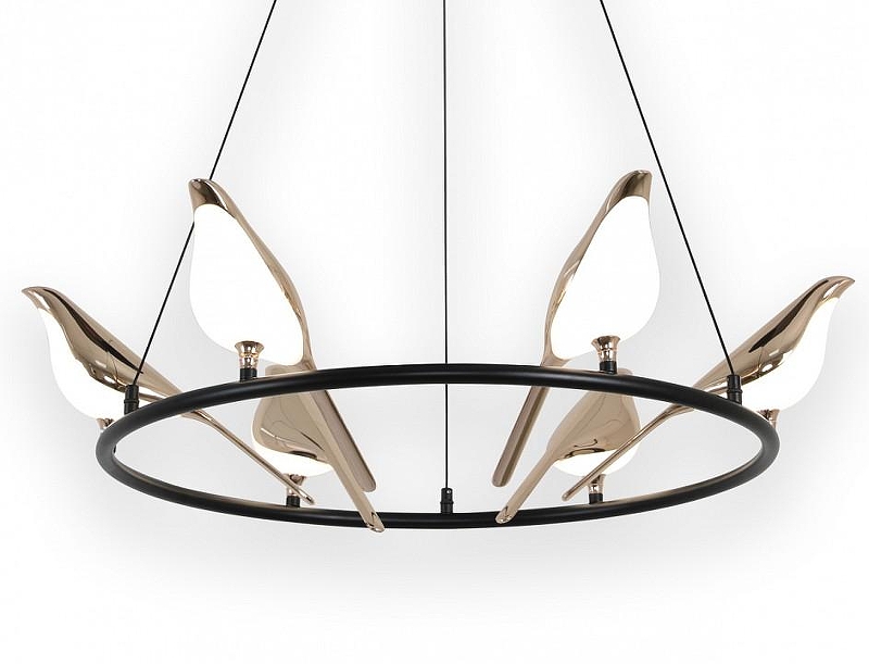 Люстра Kink Light Арси 08446-6A,33 цвет плафона/подвески Белый, Золото, цвет арматуры Золото, Черный