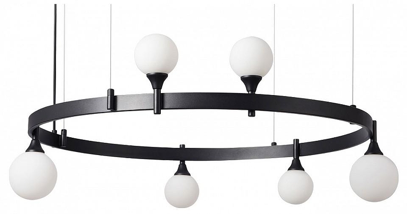 Люстра Kink Light Бьянки 07808-6,19 цвет плафона/подвески Белый, цвет арматуры Черный